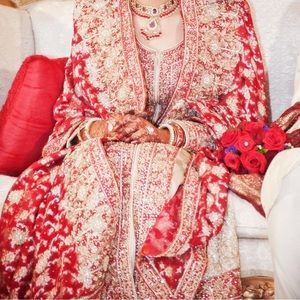 Pakistani Indian Wedding Gown Red